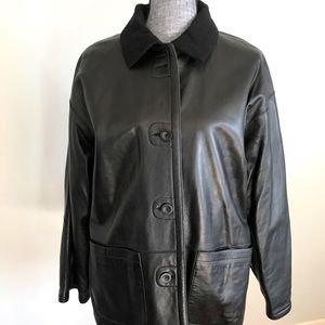 Leather J.Jill jacket black sz SP